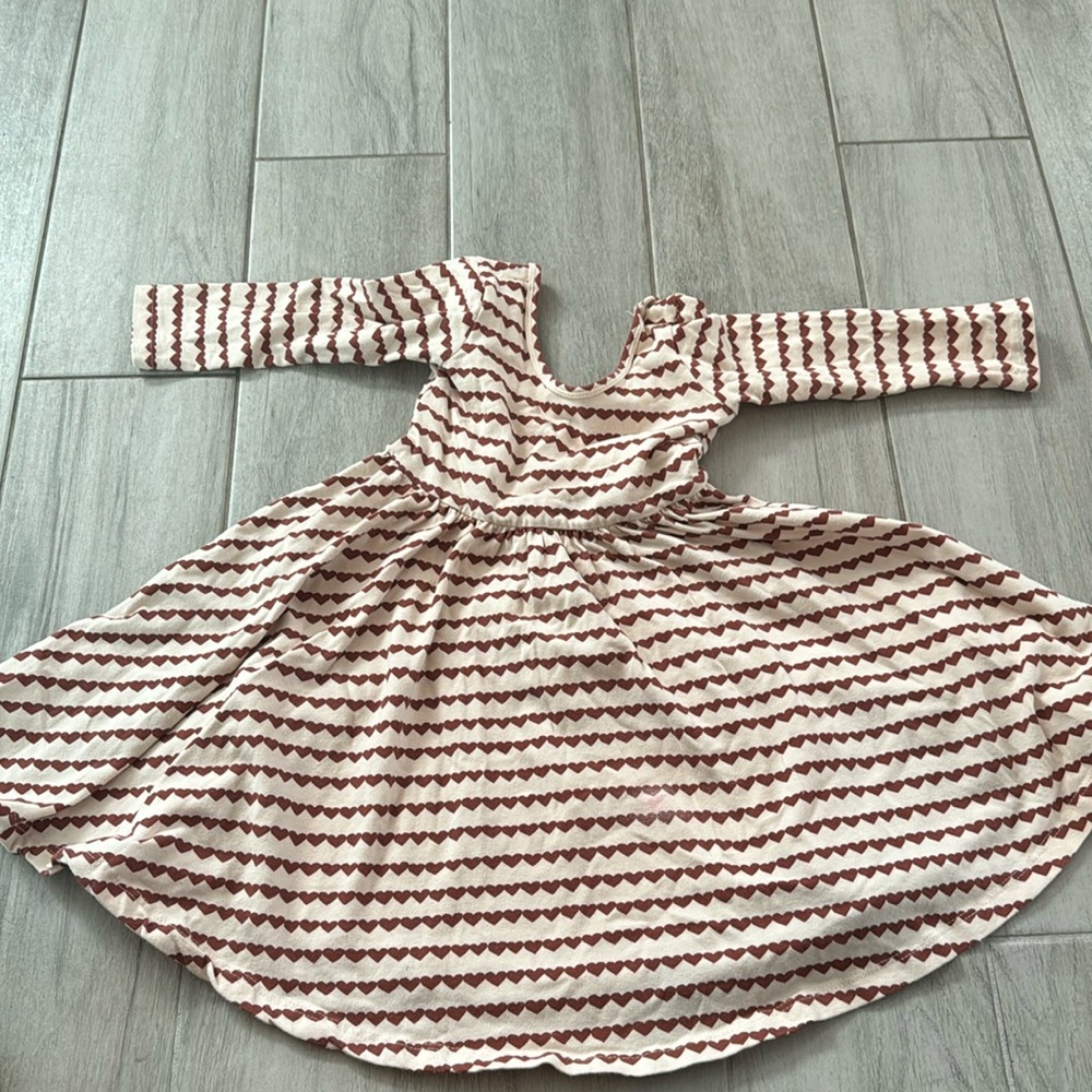 Rust colored heart twirl dress